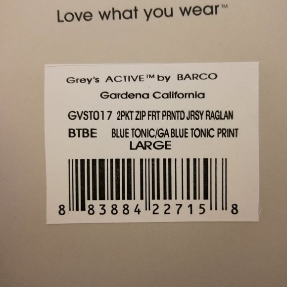 Grey's Anatomy Scrub Top GVST017-BTBE Blue Tonic - Picture 5 of 9